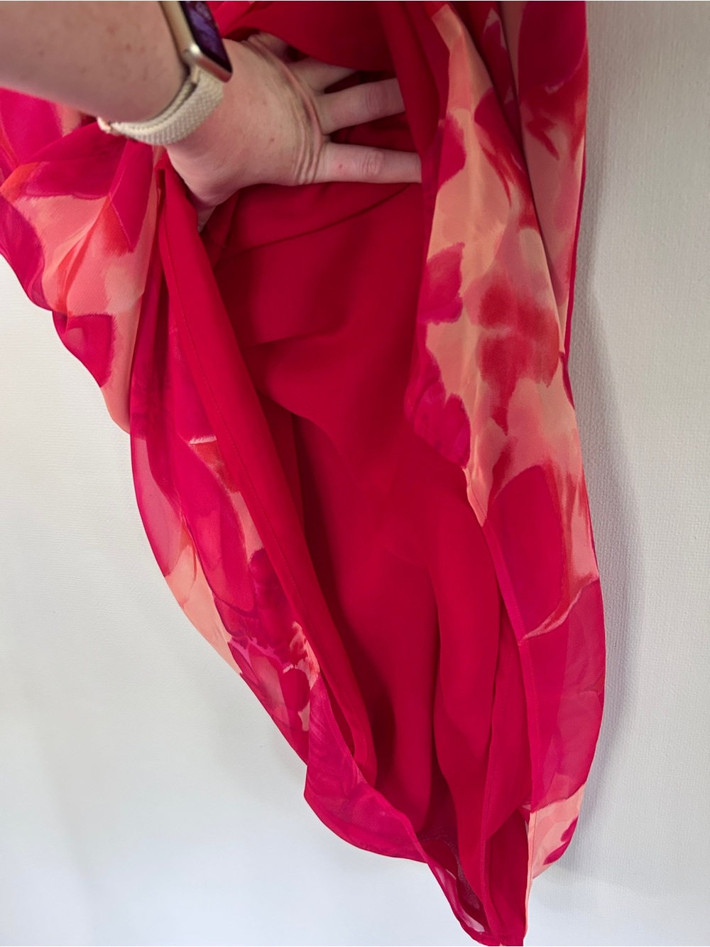 Vintage Y2K Whimsical Floral Sheer Overlay Maxi Slip Skirt Fairy Garden Party M - Picture 6 of 7